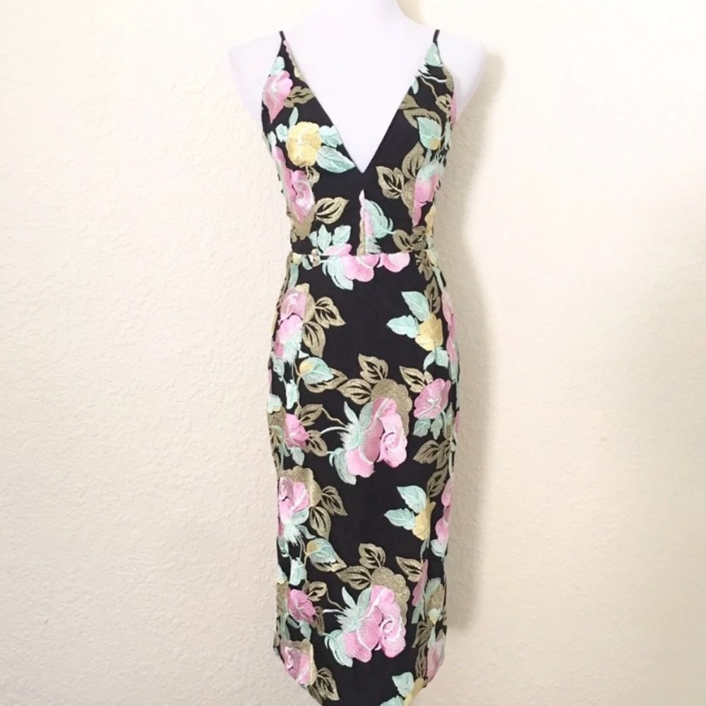 Dress the Population Floral embroidery dress